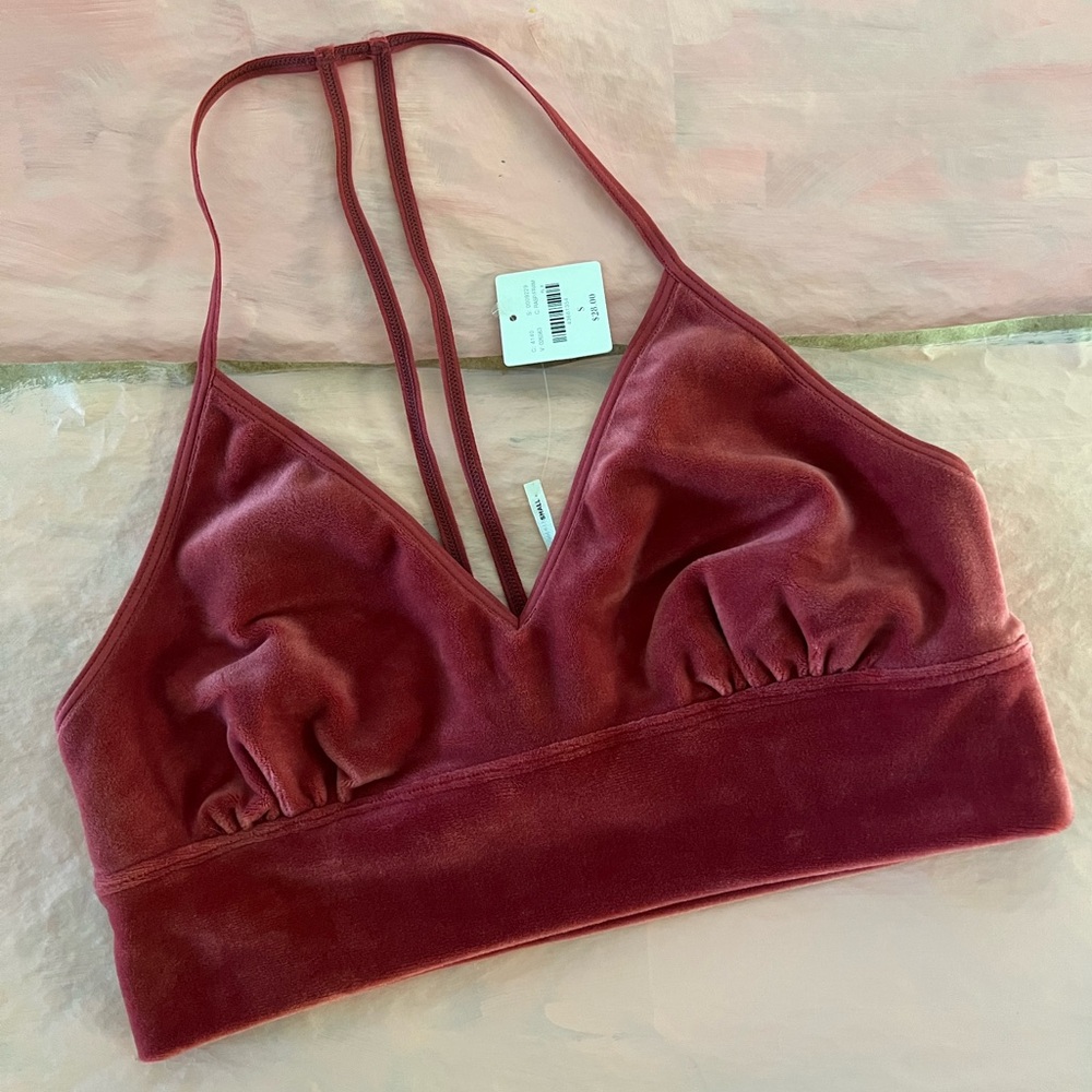 Anthropologie NWT Velvet Bralette Size Small